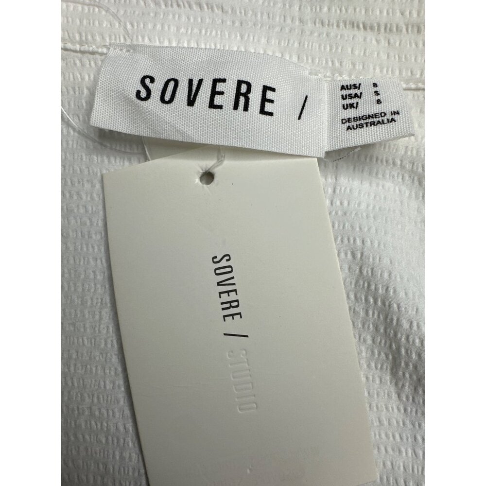 SOVERE Capture Corset Top in Milk Small New Womens Button Down Shirt Top - Picture 10 of 15